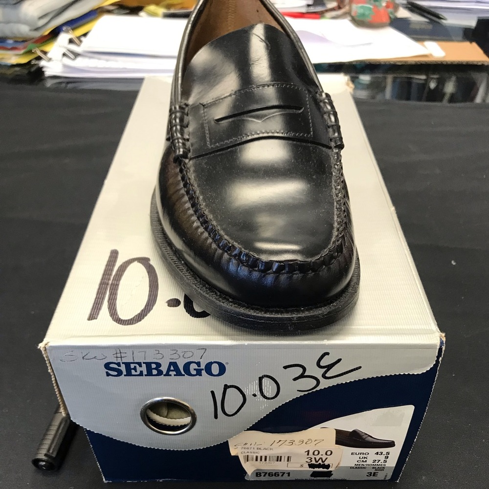 New sebago leather upper in original box
